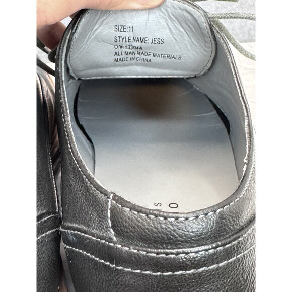 Perry Ellis Portfolio Style Jess Black Leather Cap Toe Lace Up Oxford Shoes Sz11 - Picture 6 of 7